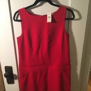 NWT Red Drop Waist Dress with Pockets